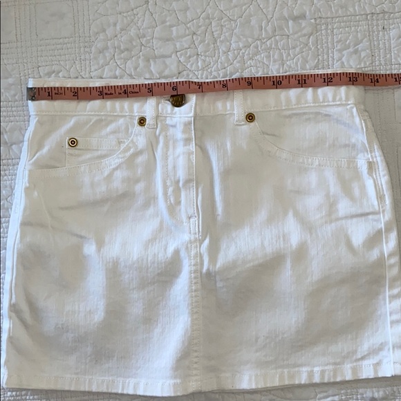 Crewcuts White Girls Denim Skirt Size 10 - Picture 3 of 6